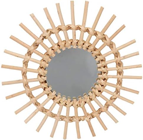 ABOOFAN 1pc Rattan Woven Wall Mirror
