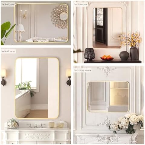 CojNouq Modern Rectangle Wall-Mounted Mirror