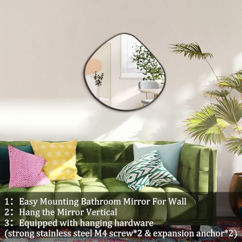 AOAOPQ Irregular Wall Vanity Mirror - 19x20 Bronze Metal Frame 1