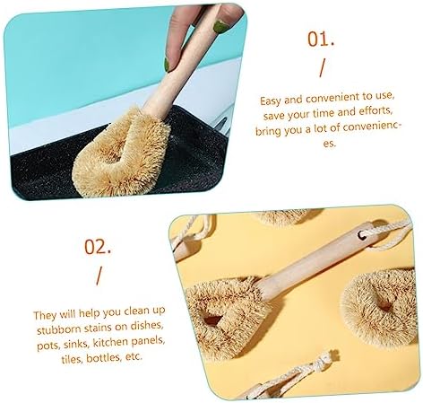 PLAFOPE Efficient Cast Iron Scrubber Brush Set