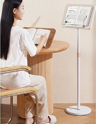 UHRLGHS Book Stand for Reading Cooking with 360 Rotate and Page Clips