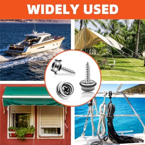HAPDEN 30Pcs Boat Cover Snaps Metal Fasteners Kit