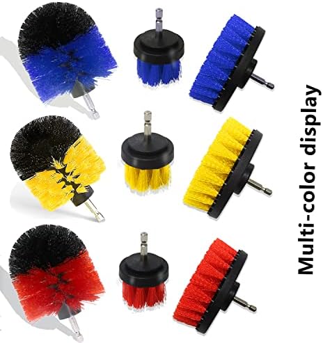 3 Pack Drill Brush Set for Cleaning Blue