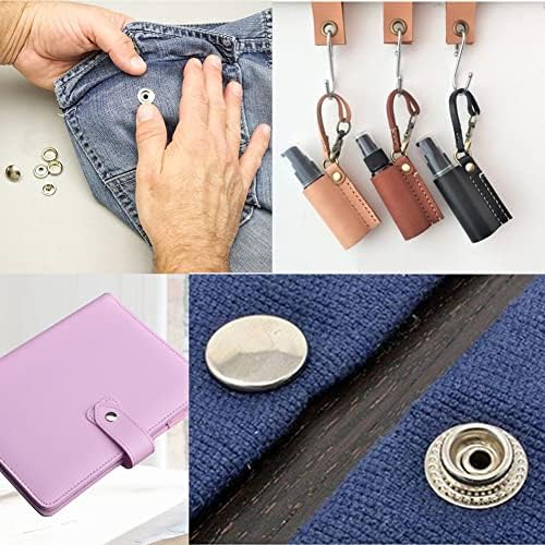 200 Pieces Stainless Steel Snap Fastener Kit for Marine and DIY Use