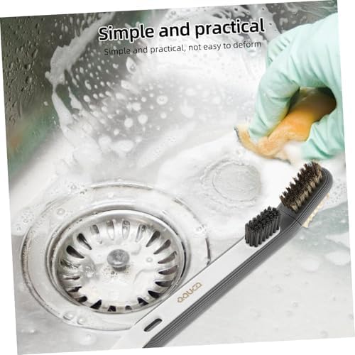 SEWOART Kitchen Brush with Metal Scraper for Stove Cleaning 1
