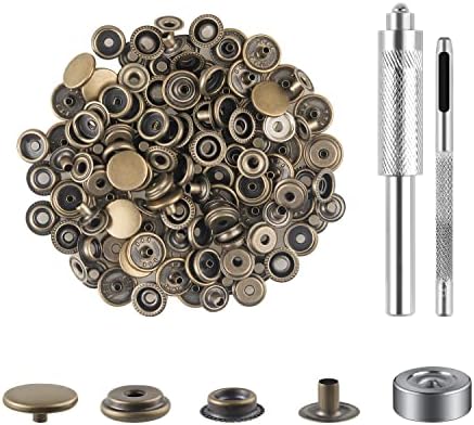 200 Pieces Leather Snap Fastener Kit with Tools