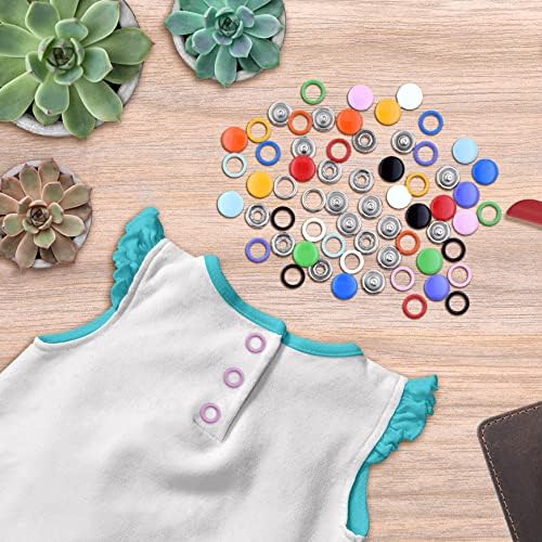 Mandala Crafts 95mm Metal Snap Button Kit - 200 Sets