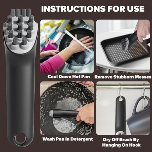 Matscover 2 in 1 Dish Scraper with Cast Iron Brush