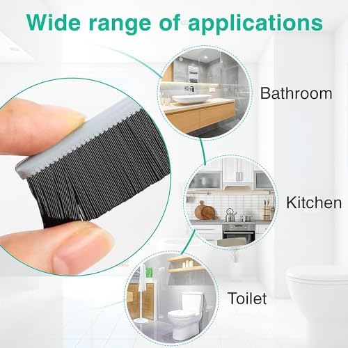 Hard Bristle Crevice Cleaning Brush 2 Pack Black