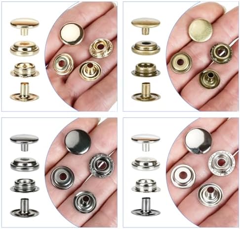 INNETOC 70 Sets Heavy Duty Metal Snaps Kit