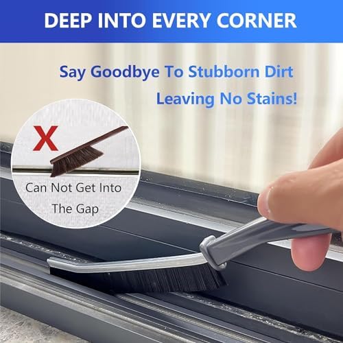 6PCS Hard Bristle Crevice Cleaning Brush for Kitchen and Bathroom