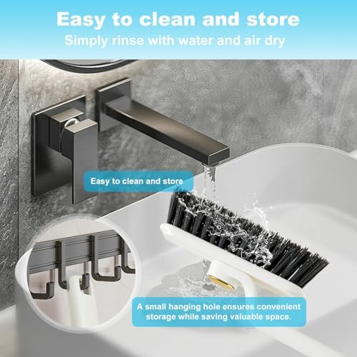 HOAPAVI 2 Pcs Stiff Bristle Crevice Cleaning Brush