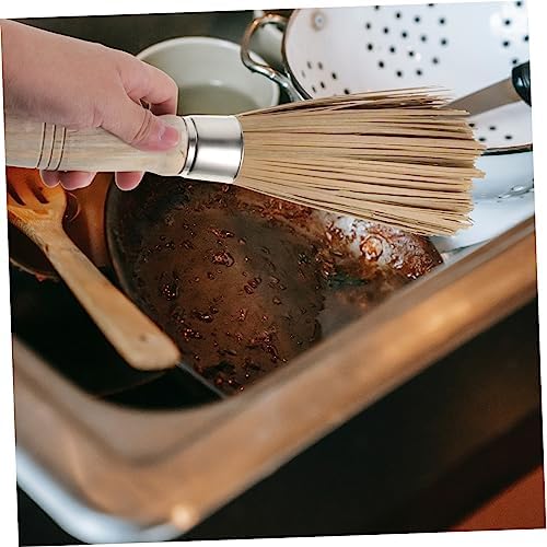 HEALLILY 2PCS Bamboo Cleaning Brush Set for Kitchen