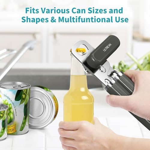 Ultrean Manual Can Opener with Soft Touch Handle
