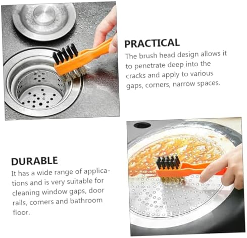 Ipetboom 2pcs Steel Tile Cleaning Brush for Bathroom and Window Grooves 1