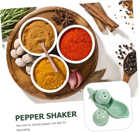 Ceramic Pea Salt and Pepper Shakers Set