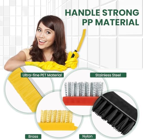 6 PCS Hard Bristle Crevice Cleaning Brush Set