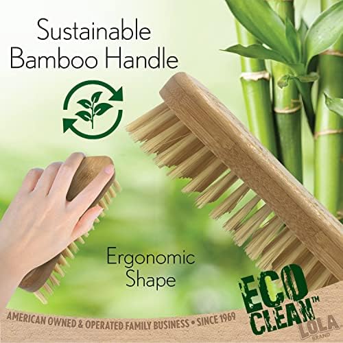 Lola Products Eco Clean Bamboo Scrub Brush 6 Pack