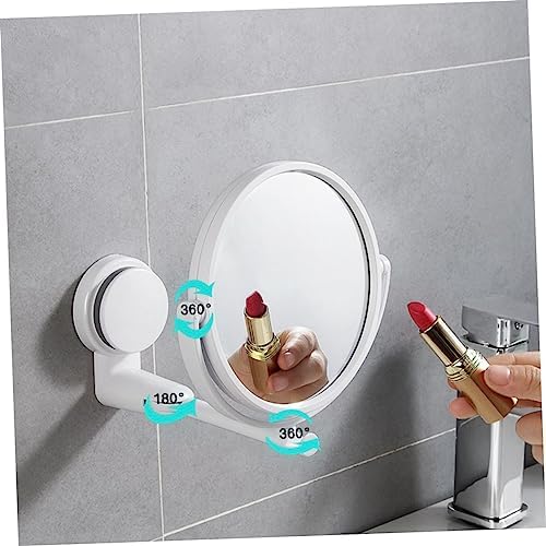 WOONEKY Foldable Vanity Mirror 180 Rotation Wall Mounted Makeup Mirror