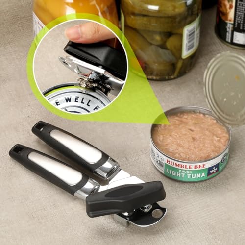 Aieve Manual Can Opener 3 Pack - Smooth Edge Jar Opener Wine Opener