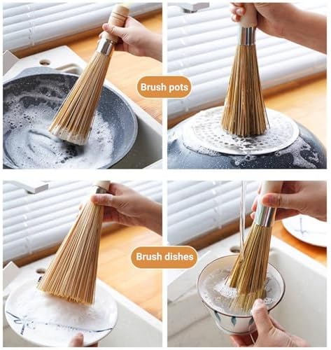 Niiyen Bamboo Wok Brush for Pots and Pans 1