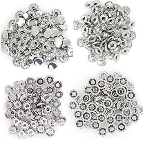 240 Pieces Stainless Steel Snap Fasteners for Jeans and Crafts