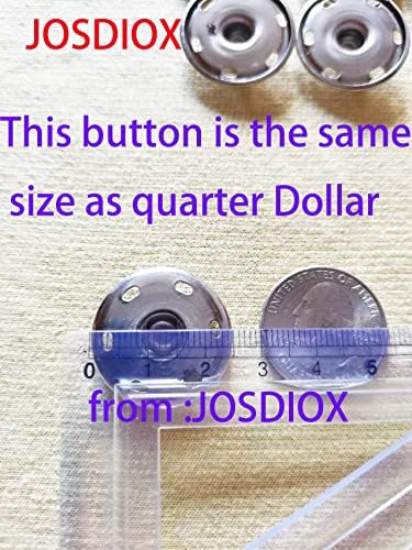 JOSDIOX 1 Inch Large Metal Snaps 12 Sets 1