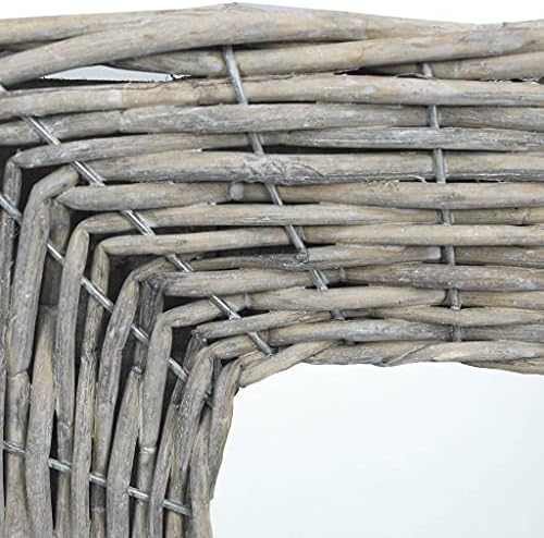 236 x 236 Wicker Mirror with Rattan Frame