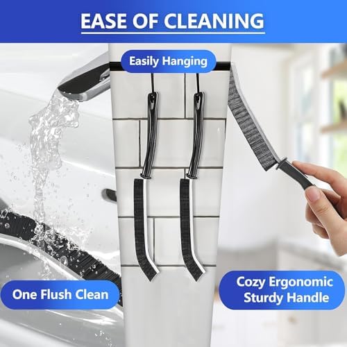 6PCS Hard Bristle Crevice Cleaning Brush for Kitchen and Bathroom