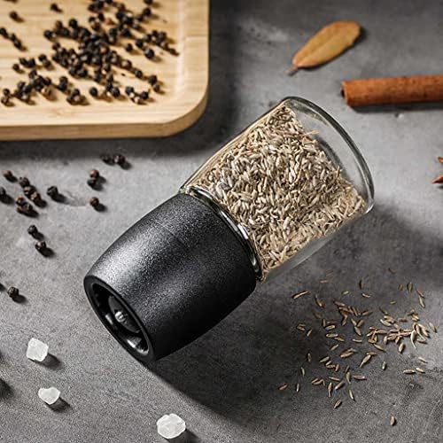 WXWIN Refillable Salt Pepper Mill Set - Durable Glass Stainless Steel
