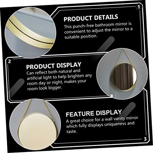 Large Round Wall-Mounted Vanity Mirror