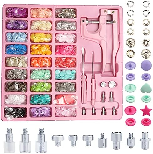 LYNDA Snap Buttons with Pliers Set Pink