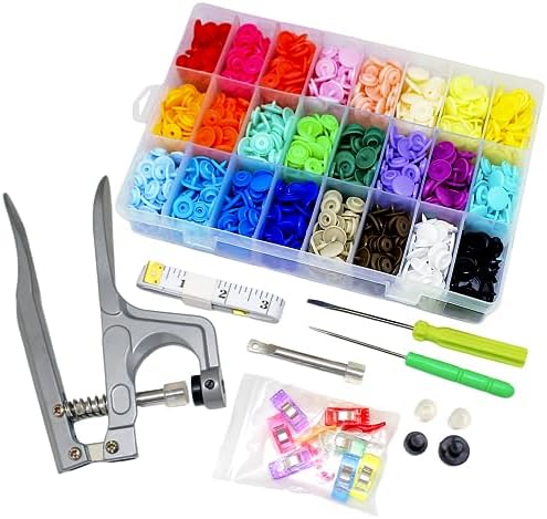 FQTANJU Snaps and Pliers Set 1440 Pcs T5 Fasteners Kit