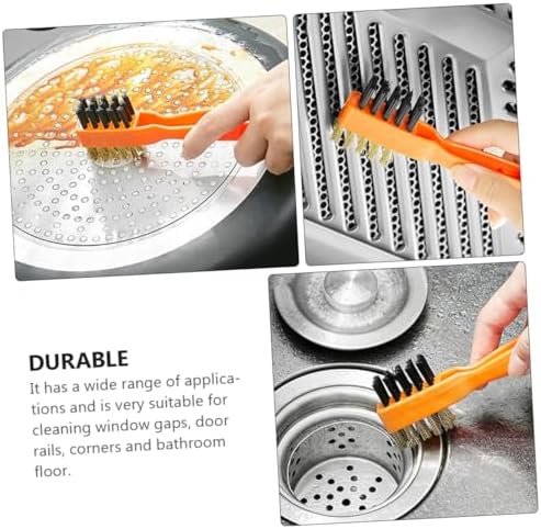Ipetboom 2pcs Steel Tile Cleaning Brush for Bathroom and Window Grooves 1