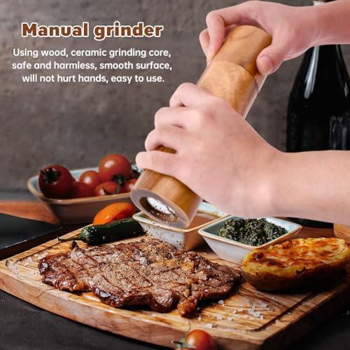 Hogurin Wooden Salt Pepper Grinder Set