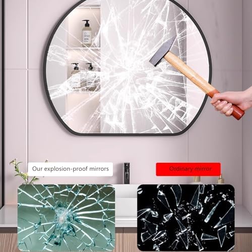 FLIPP Simple Semicircular Bathroom Mirror 50cm 1