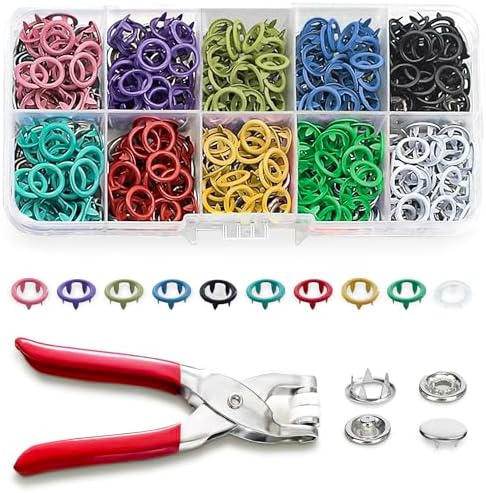 200 Sets Metal Snap Buttons with Pliers Tool Kit