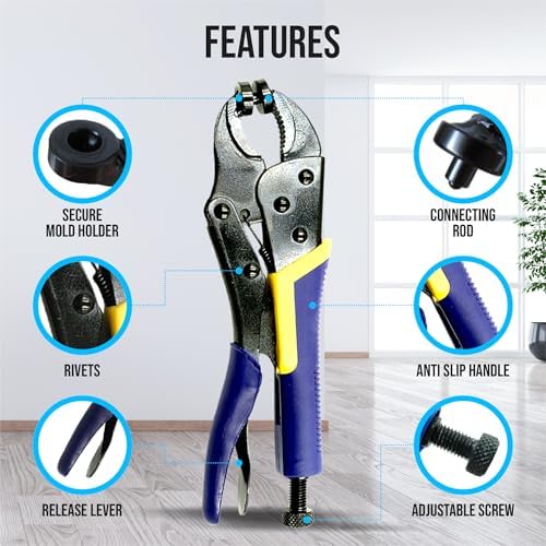 HAKKEN Heavy Duty Snap Fastener Tool with 3 Magnetic Dies