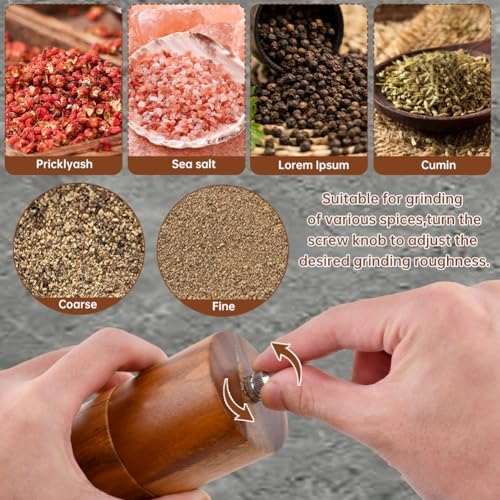 Hogurin Wooden Salt Pepper Grinder Set