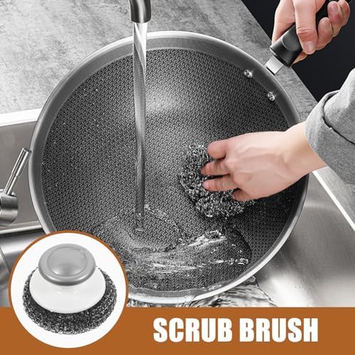 Baluue 2pcs Pot Brush Set Durable Scrub Brushes