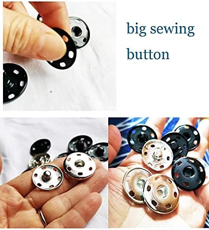 JOSDIOX 1 Inch Large Metal Snaps 12 Sets 1