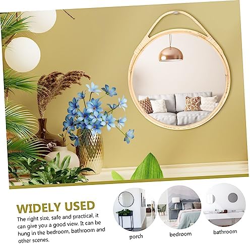 DECHOUS Wall Hanging Rattan Decor Mirror