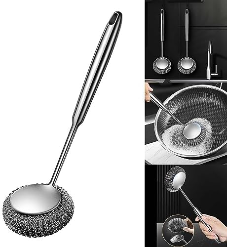 Guaber Stainless Steel Scrub Brush for Cast Iron Pans and Pots 1