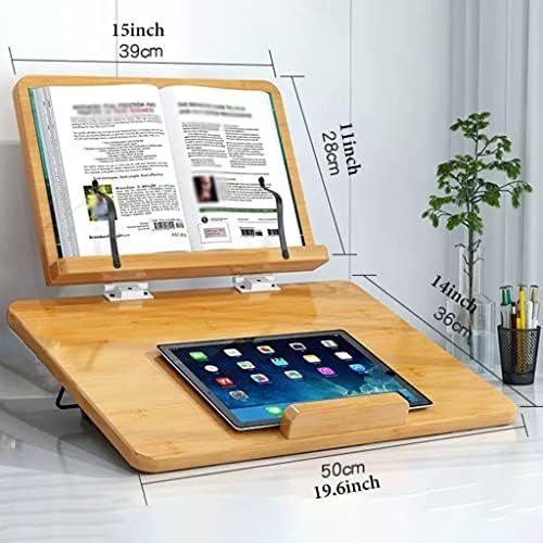 UHRLGHS Adjustable Book Stand with Page Clips for Kitchen and Reading