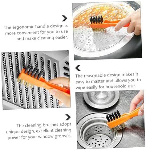 Ipetboom 2pcs Steel Tile Cleaning Brush for Bathroom and Window Grooves 1