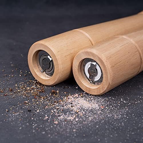 DeroTeno Salt Pepper Mill Set with Tray