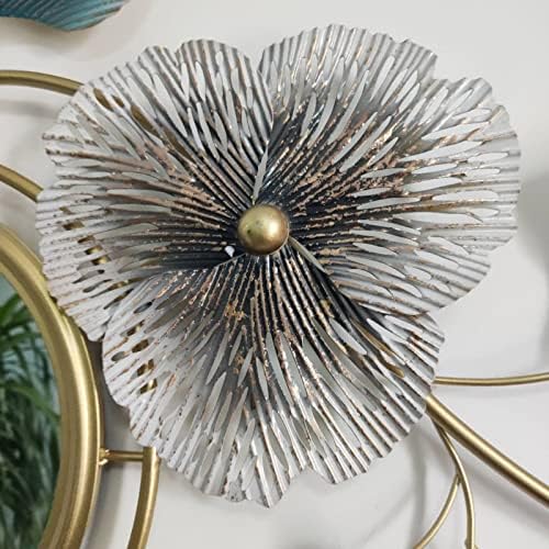 LYNSET Ginkgo Leaf 47 Metal Wall Mirror