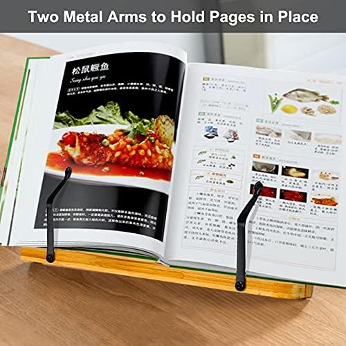 MEGREZ Bamboo Foldable Book Stand with Retro Design