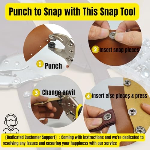 MinliGUY Heavy Duty Snap Fasteners Kit 60 Set