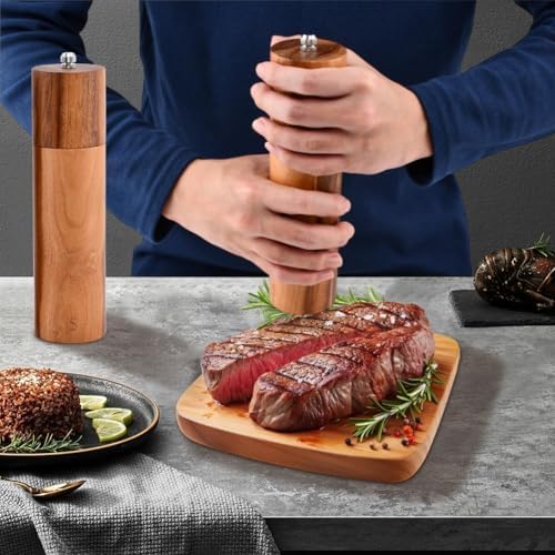Hogurin Wooden Salt Pepper Grinder Set